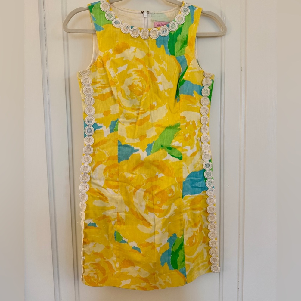 Lilly Pulitzer Sleeveless Floral Sheath Dress 0